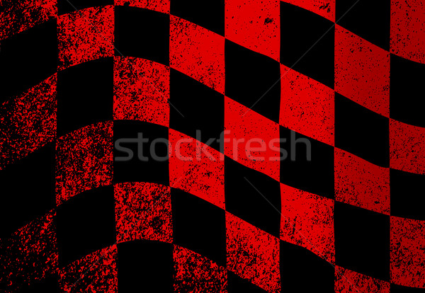 Brudne banderą czerwony czarny grunge Zdjęcia stock © Bigalbaloo