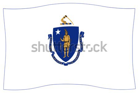 флаг Массачусетс рисунок печать США Сток-фото © Bigalbaloo