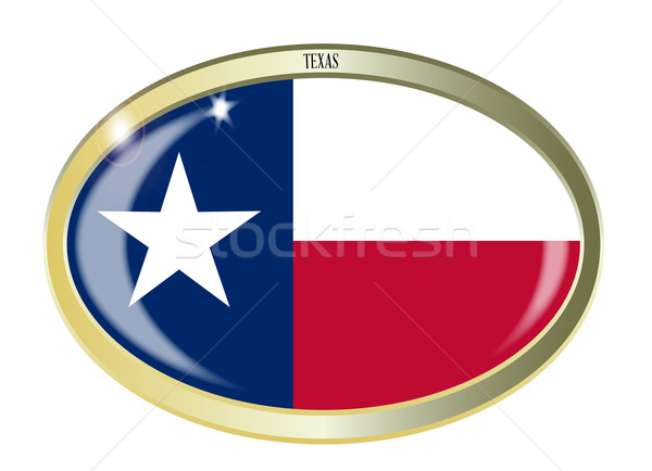 Texas State Flag Oval Button Stock photo © Bigalbaloo