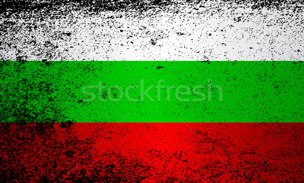 Banderą Bułgaria grunge czerwony biały Zdjęcia stock © Bigalbaloo