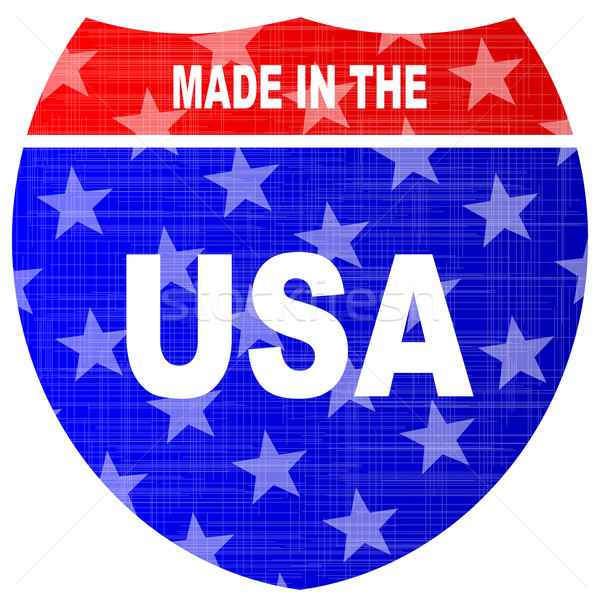 Interstate Made In The USA Sign Stock photo © Bigalbaloo