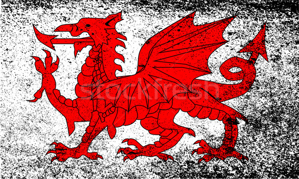 Welsh Dragon Grunge Stock photo © Bigalbaloo