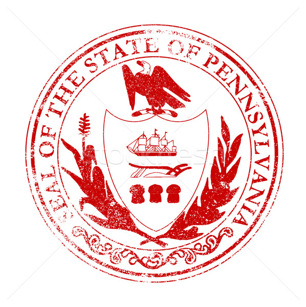 Pennsylvania pieczęć biały czerwony pieczęć Zdjęcia stock © Bigalbaloo
