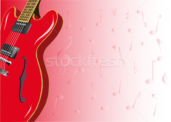 Red Guitar Stock photo © Bigalbaloo