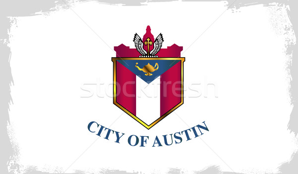 Austin város zászló rajz Texas illusztráció Stock fotó © Bigalbaloo