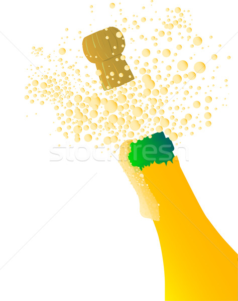 Popping Champagne Stock photo © Bigalbaloo