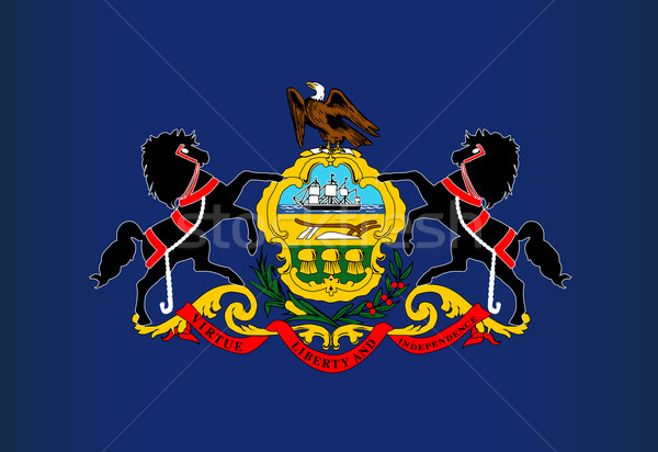 Pennsylvania bandiera USA grafica badge Stati Uniti Foto d'archivio © Bigalbaloo
