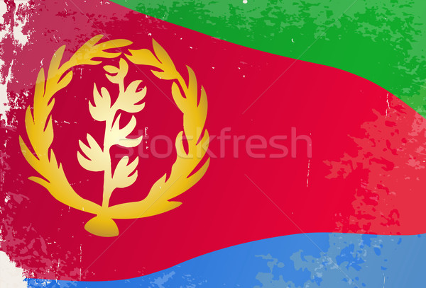 Eritreia bandeira grunge africano país África Foto stock © Bigalbaloo