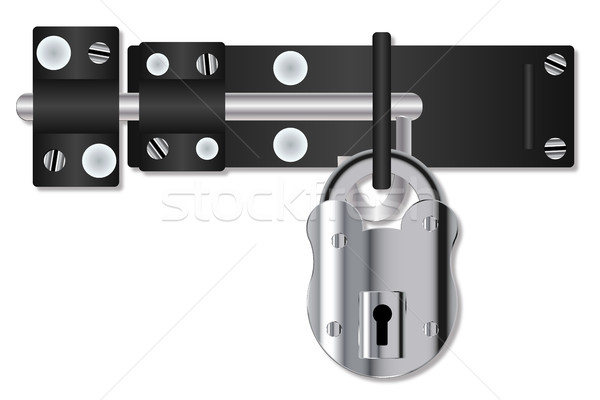 Hasp And Staple Stock photo © Bigalbaloo