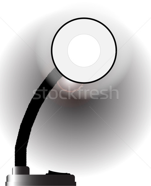Lamp zwarte metaal bureau witte Stockfoto © Bigalbaloo