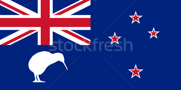 Neozelandese bandiera kiwi paese emblema Foto d'archivio © Bigalbaloo