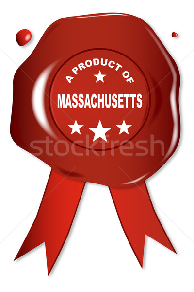 продукт Массачусетс воск печать текста красный Сток-фото © Bigalbaloo