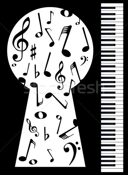 Piano Keyhole Stock photo © Bigalbaloo