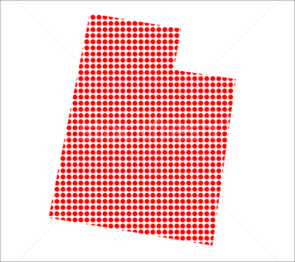 красный точка карта Юта фон металл Сток-фото © Bigalbaloo