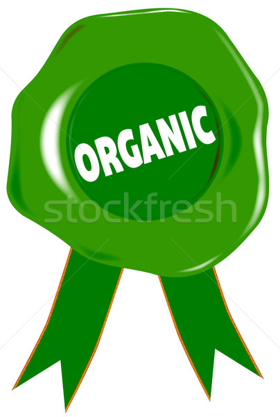 Stockfoto: Organisch · groene · wax · stempel · legende · mail