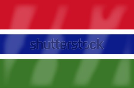Gambia Flagge african Land Afrika Stock foto © Bigalbaloo