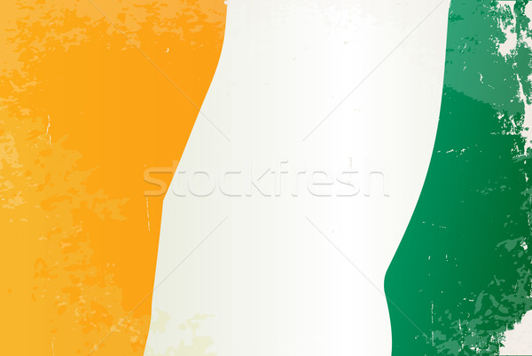 Stock photo: Ivory Coast Flag Grunge