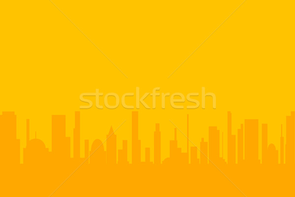 Stock photo: Orange Cityscape