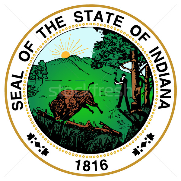 Indiana sello dibujo gráfico Estados Unidos Foto stock © Bigalbaloo
