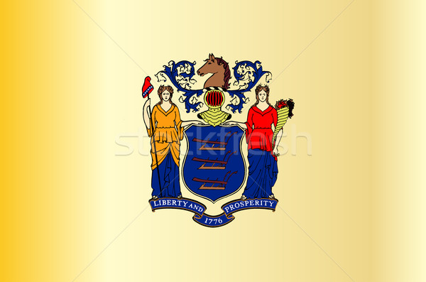 New Jersey Flagge Grafik america Siegel USA Stock foto © Bigalbaloo
