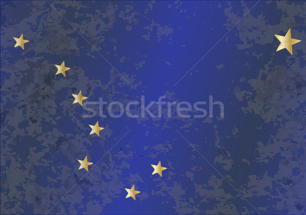 Flag of Alaska Grunge Stock photo © Bigalbaloo