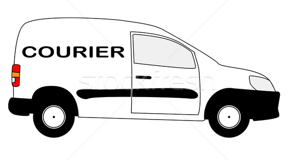 Small Courier Delivery Van Stock photo © Bigalbaloo