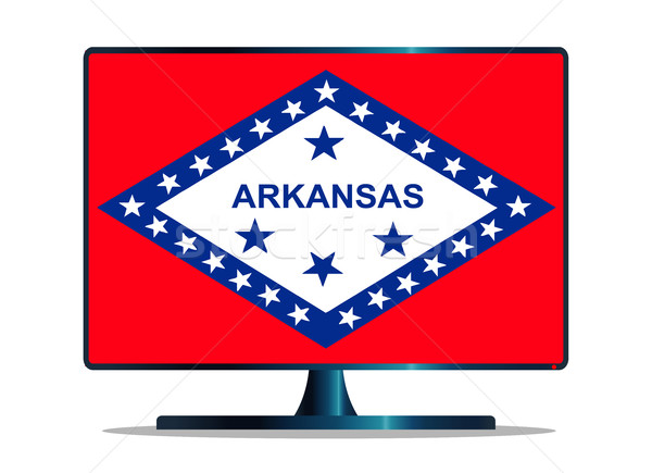 Arkansas Flag TV Stock photo © Bigalbaloo