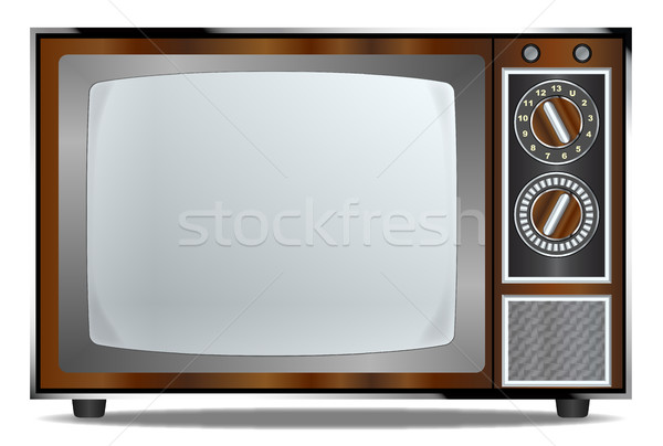 Old Television Set Stock photo © Bigalbaloo