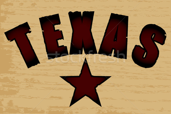Texas vetas de la madera palabra efecto signo Foto stock © Bigalbaloo