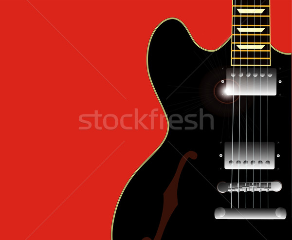 Oude blues gitaar zwarte akoestisch type Stockfoto © Bigalbaloo