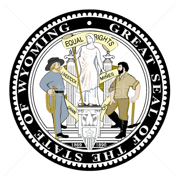 Wyoming State Seal Stock photo © Bigalbaloo