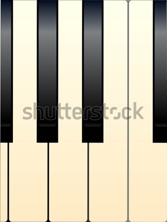 Stockfoto: Pianotoetsen · weinig · partij · piano · zwarte