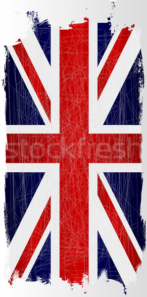 Enforcamento grunge union jack bandeira grã-bretanha branco Foto stock © Bigalbaloo