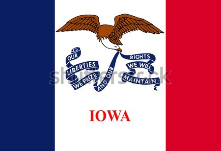 Iowa bandera EUA arte dibujo Foto stock © Bigalbaloo