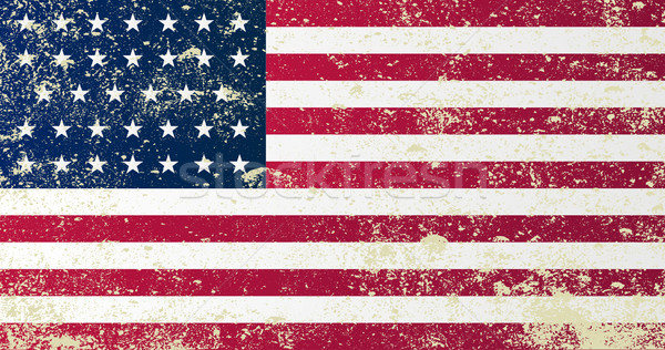 Unie burgeroorlog vlag grunge stijl sterren Stockfoto © Bigalbaloo