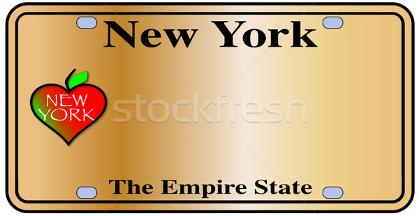New York Empire State Plate Stock photo © Bigalbaloo