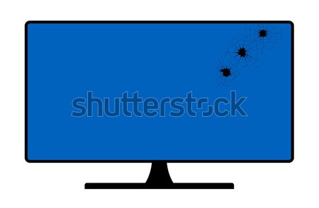 Computerscherm bullet tv ingesteld kogelgat alle Stockfoto © Bigalbaloo