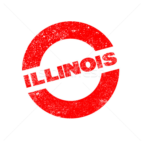 Rubber Ink Stamp Illinois Stock photo © Bigalbaloo