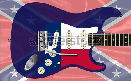 Texas Flag Guitar Stock photo © Bigalbaloo
