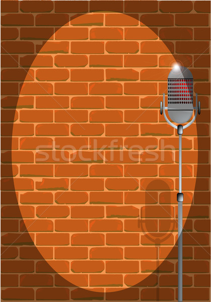 Spotlit Microphone Stock photo © Bigalbaloo