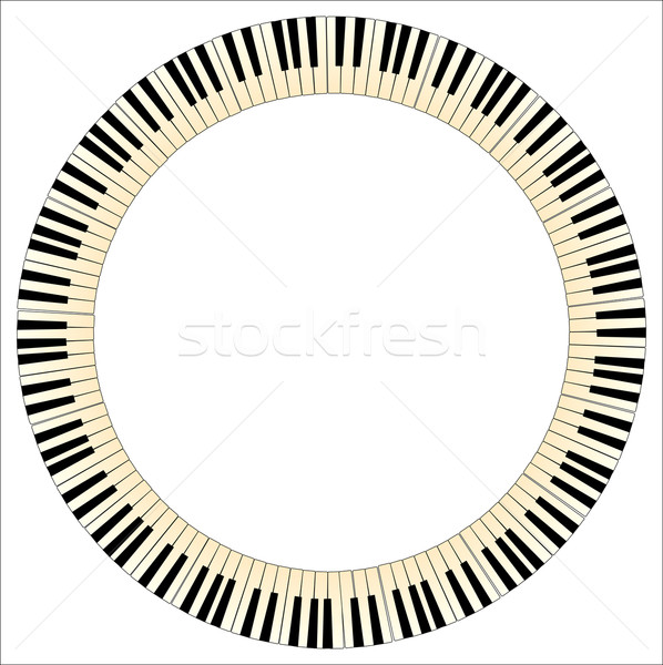 Pianom Keys Circle Stock photo © Bigalbaloo