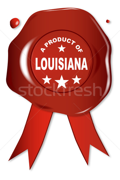 Produto Louisiana cera selar texto vermelho Foto stock © Bigalbaloo