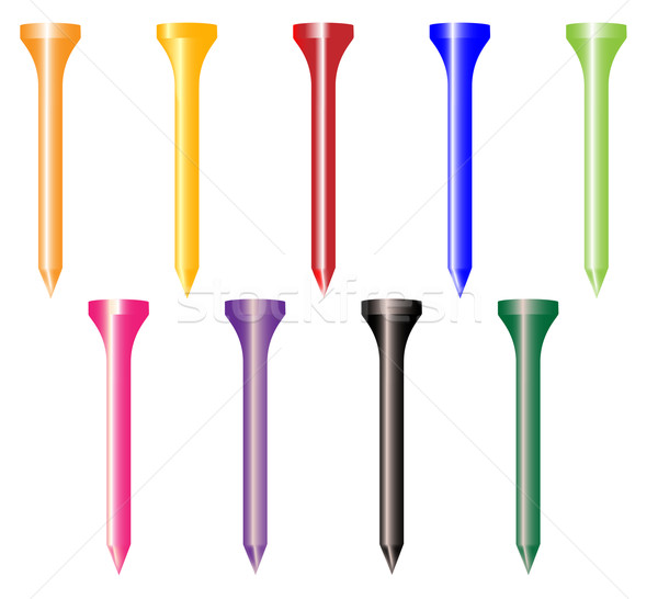 Golf Tee Collection Stock photo © Bigalbaloo