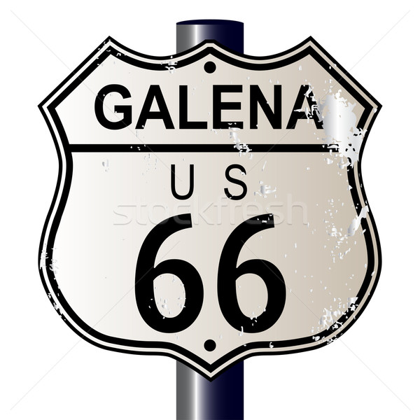 Route 66 знак дорожный знак белый легенда маршрут Сток-фото © Bigalbaloo