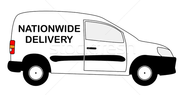 Small Nationwide Delivery Van Stock photo © Bigalbaloo