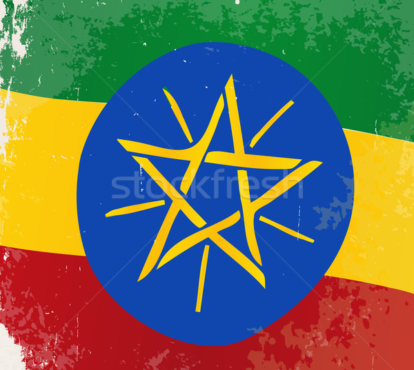 Etiópia bandeira grunge africano país África Foto stock © Bigalbaloo