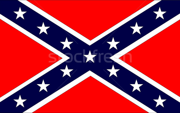Zászló amerikai polgárháború csillagok piros fehér Stock fotó © Bigalbaloo