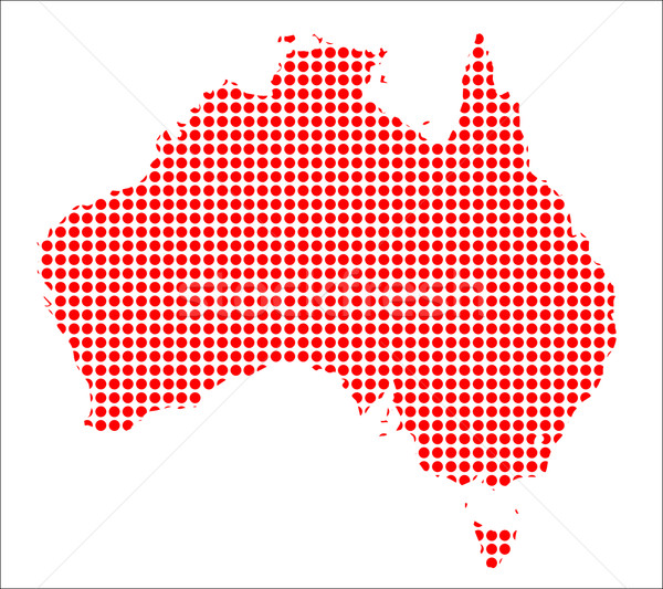 Red Dot Map of Australia Stock photo © Bigalbaloo