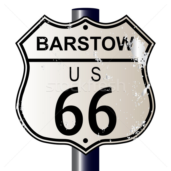 Route 66 знак дорожный знак белый легенда маршрут Сток-фото © Bigalbaloo