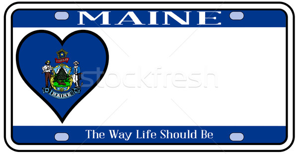 Maine State License Plate Stock photo © Bigalbaloo
